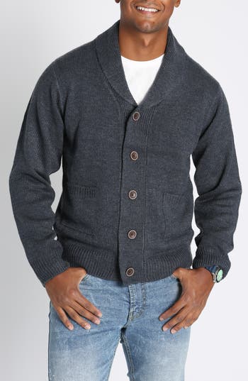 Jachs Hemingway Shawl Cardigan In Navy