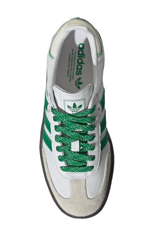 Shop Adidas Originals Adidas Sambae Sneaker In White/green/off White