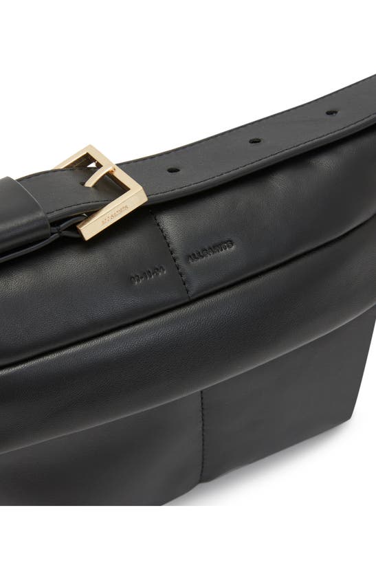 Shop Allsaints Colette Leather Crossbody Bag In Black Quilt