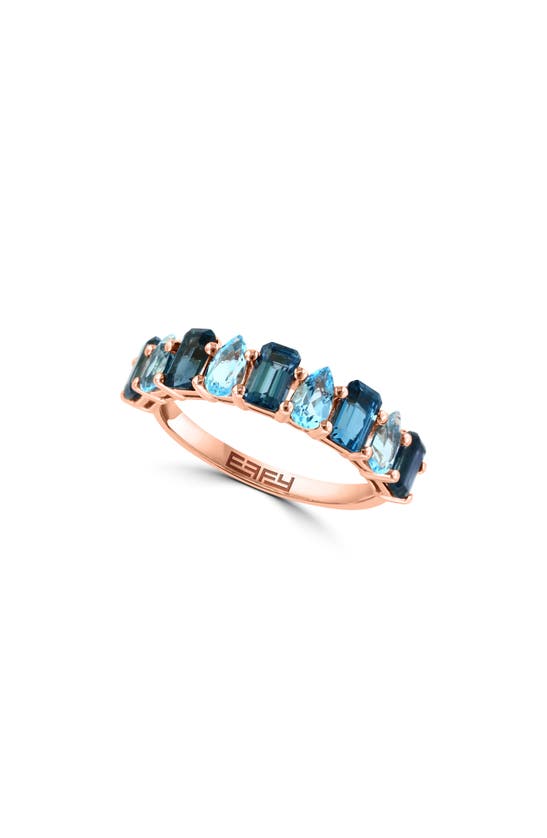 Effy 14k Yellow Gold London Blue Topaz & Blue Topaz Ring In Blue