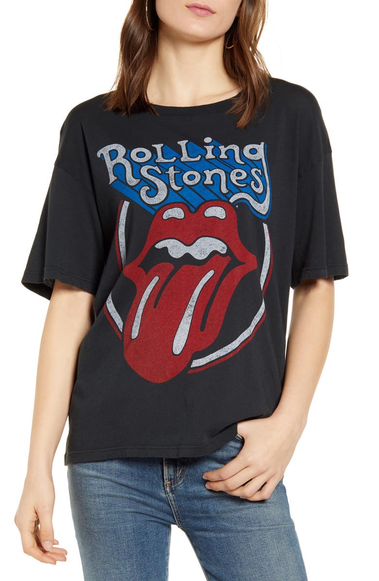 DAYDREAMER Rolling Stones Graphic Tee, Main, color, ASH BLACK