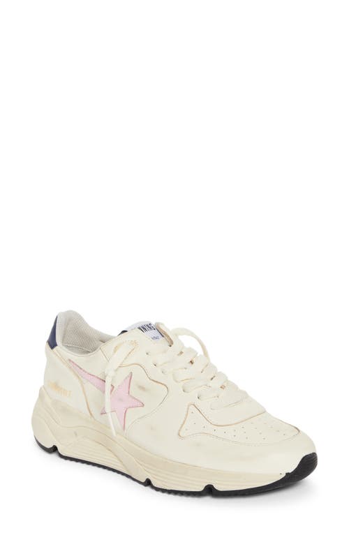 Shop Golden Goose Running Sole Sneaker In White/pink