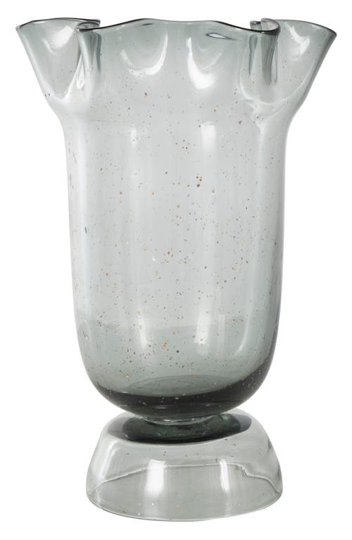 Vivian Lune Home Fluted Glass Vase In Black
