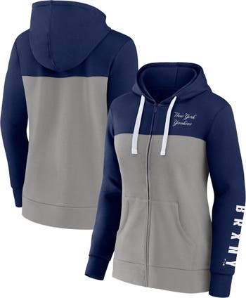 Men's Fanatics Branded Cream/Navy New York Yankees Full-Zip Hoodie