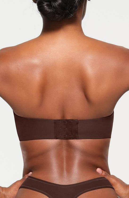 Shop Skims Fits Everybody Strapless Bra In Cocoa