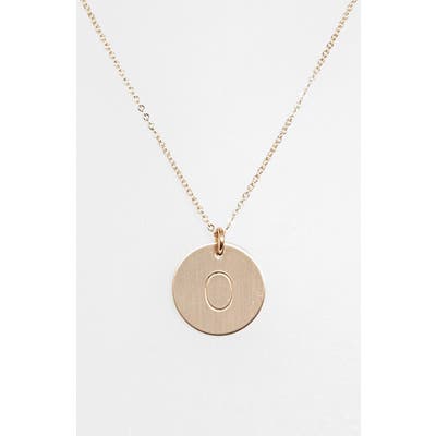Nashelle 14K-Gold Fill Initial Disc Necklace