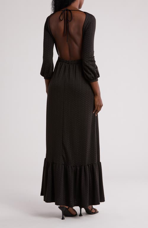 Go Couture Square Neck Maxi Dress In Black