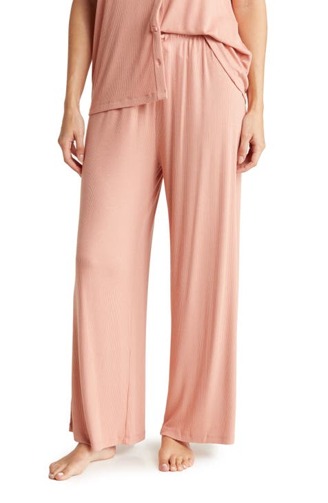 Women's Wide Leg Lounge Pants with Pockets Light Weight Loose Comfy Leisure  Casual Solid Trendy Pajama Trousers Pants 
