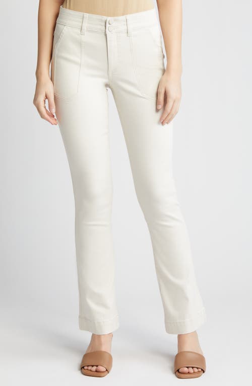 Wit & Wisdom 'Ab'Solution High Waist Flare Jeans Blanched Almond at Nordstrom