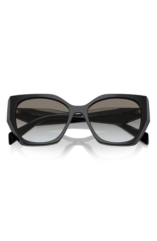 Prada Pr 15ws 1ab5z1 Geometric Polarized Sunglasses In Black