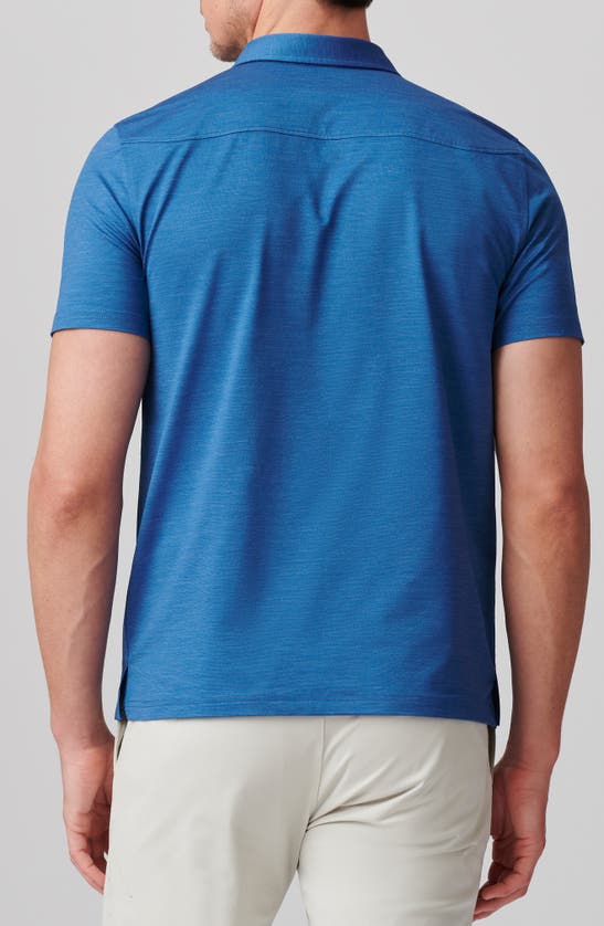 Rhone Commuter Polo In Medium Blue Oxford
