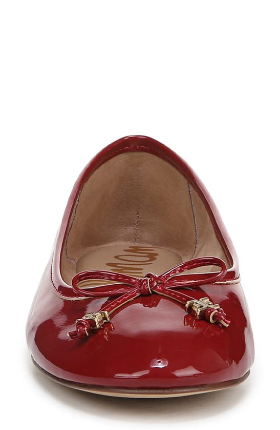 Shop Sam Edelman Flora Ballet Flat In Red Mahogany