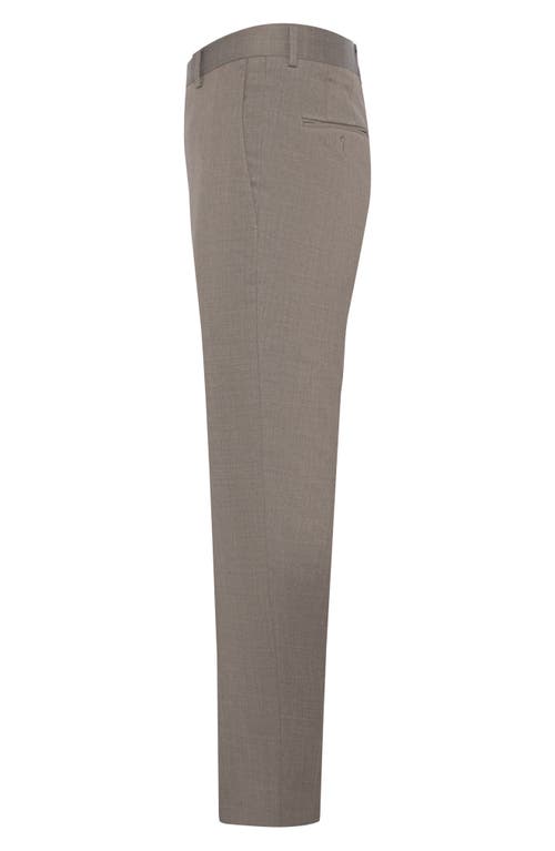 Samuelsohn Flat Front Straight Leg Wool Dress Pants In Grey