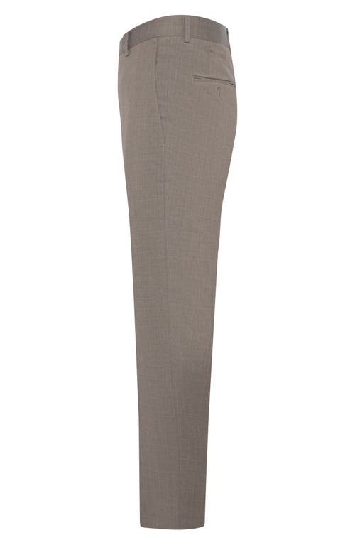 Shop Samuelsohn Flat Front Straight Leg Wool Dress Pants In Grey