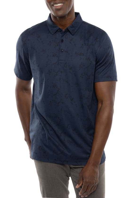 Shop Travismathew Warmer Tides Polo In Total Eclipse