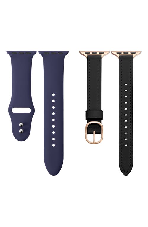 The Posh Tech Assorted 2-pack Apple Watch® Watchbands In Black