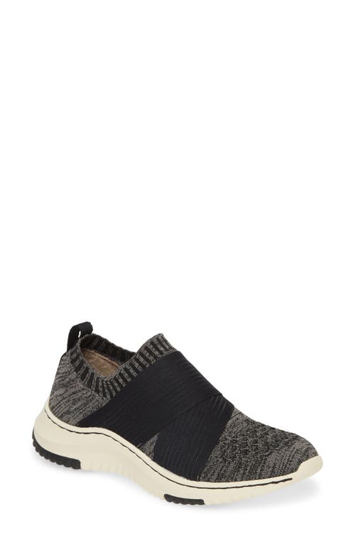 bionica Ocean Recycled Slip-On Sneaker in Black/Grey Fabric