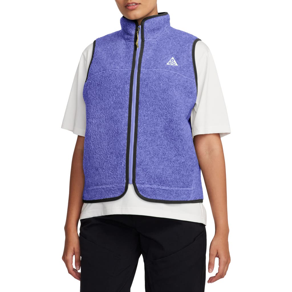 Nike Acg Arctic Wolf Polartec® Fleece Vest In Persian Violet/black/white