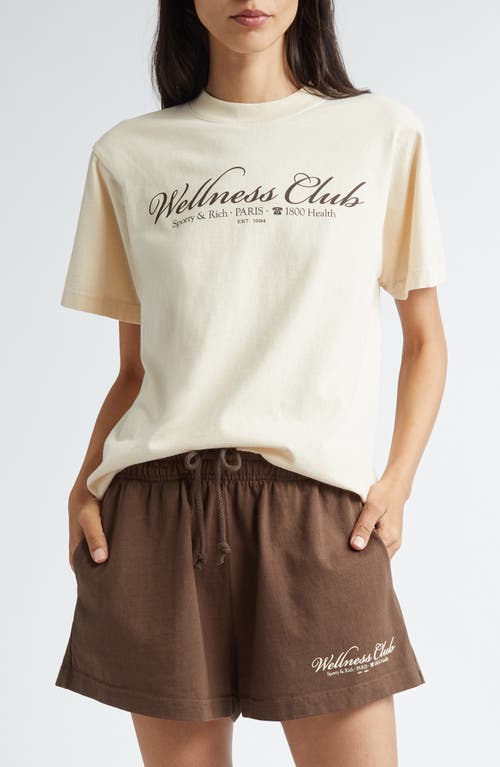 Sporty & Rich Wellness Club Cotton Graphic T-Shirt Cream at Nordstrom,
