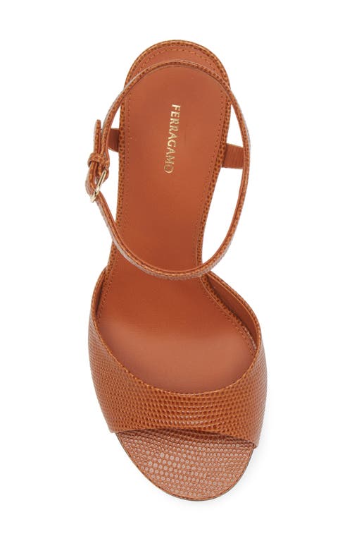 Shop Ferragamo Nikla Sandal In Cognac