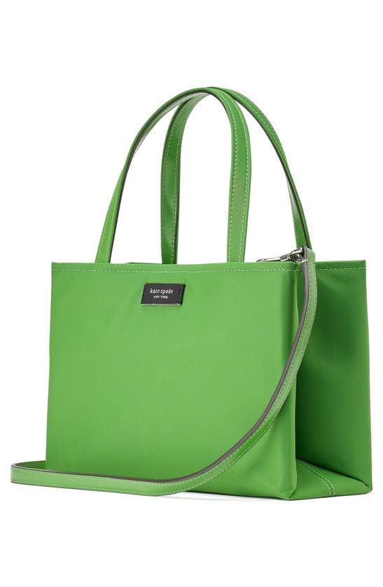 Shop Kate Spade New York Small Sam Icon Convertible Recycled Nylon Tote In Ks Green