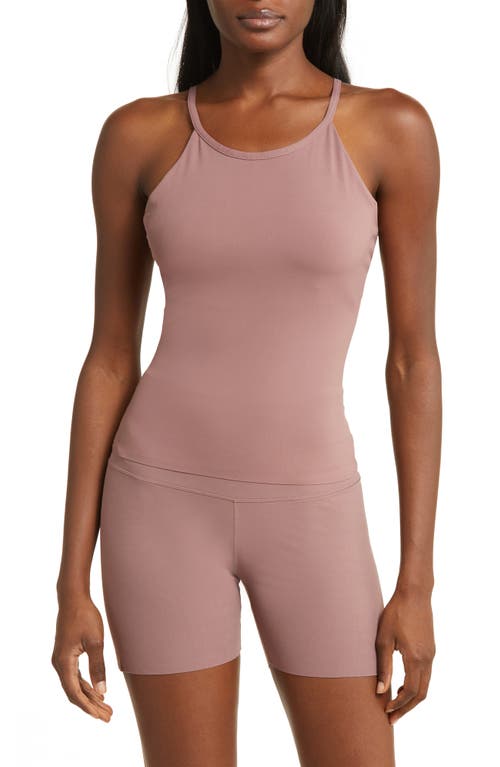 Shop Nike Infinasoft Essentials Dri-fit Tank In Smokey Mauve/white