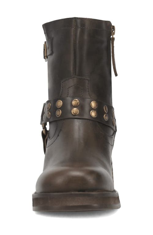 Shop Dingo Anarchy Leather Bootie In Olive