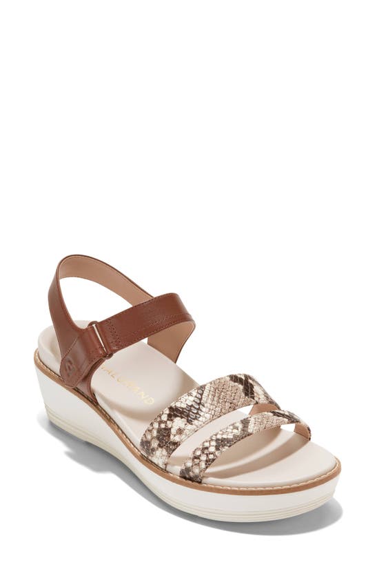 Cole Haan Originalgrand Peyton Flatform Sandal In Pecan