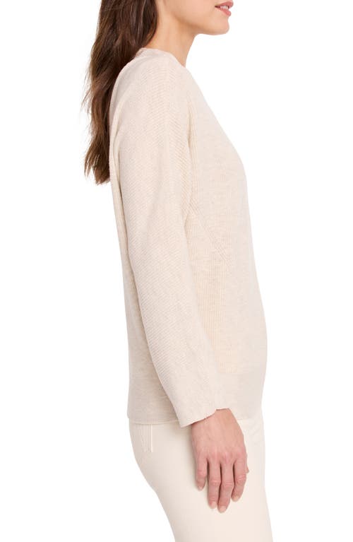 Shop Nic + Zoe Nic+zoe Shaker Stitch Mock Neck Sweater In Sandshell