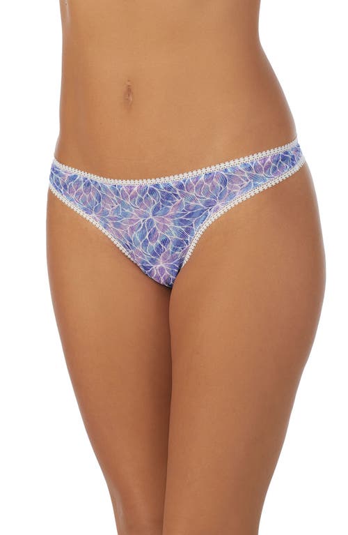 Triple Mesh Print Thong in Modern Lace Floral