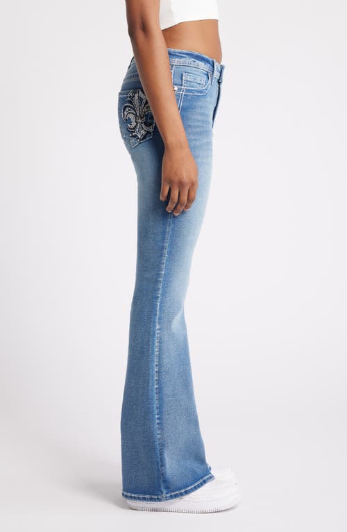 Shop Ptcl Fleur De Lis Flare Jeans In Indigo