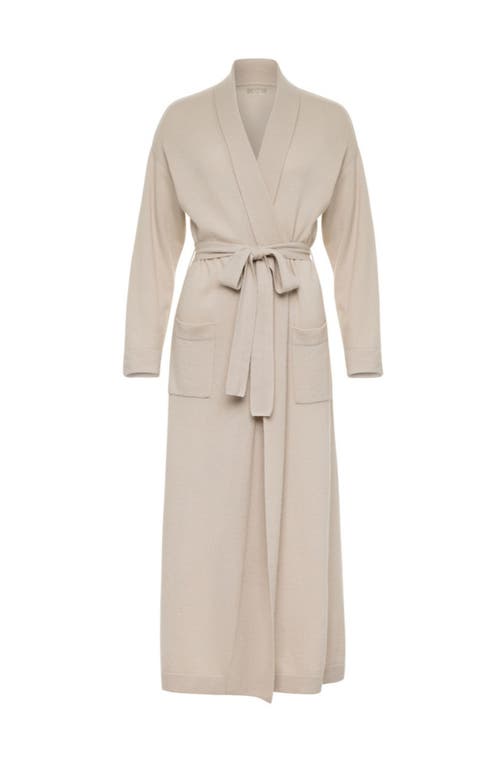 Kip. Kip Pure Cashmere Long Robe In Champagne