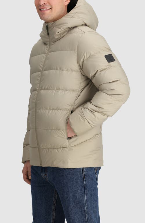 Outdoor Research Coldfront 700 Fill Power Down Insulated Hooded Ripstop Packable Puffer Jacket In Pro Khaki