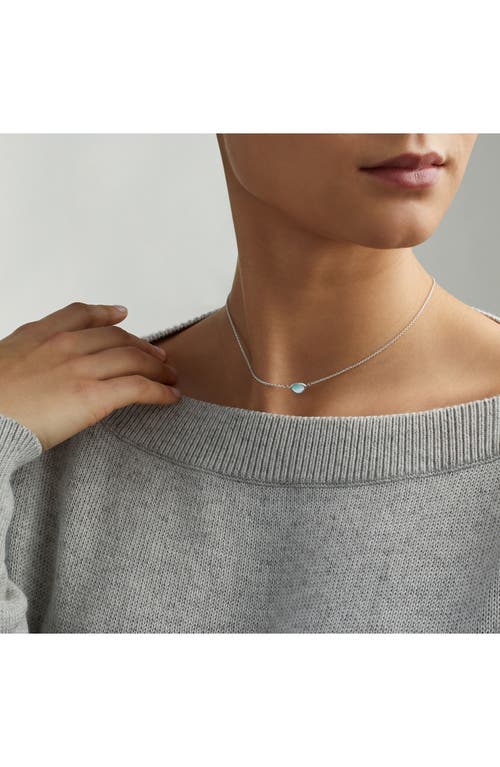 Monica Vinader Siren Sterling Silver And Amazonite Neckalce In Silver/amazonite