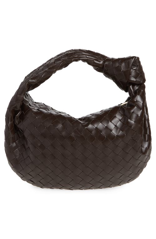 Bottega Veneta Teen Jodie Intrecciato Leather Hobo In 2132 Fondant-gold