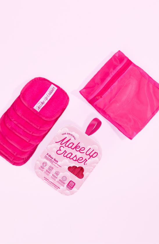 The Original Makeup Eraser 7-day Chic Makeup Eraser Set With Laundry Bag In Pink