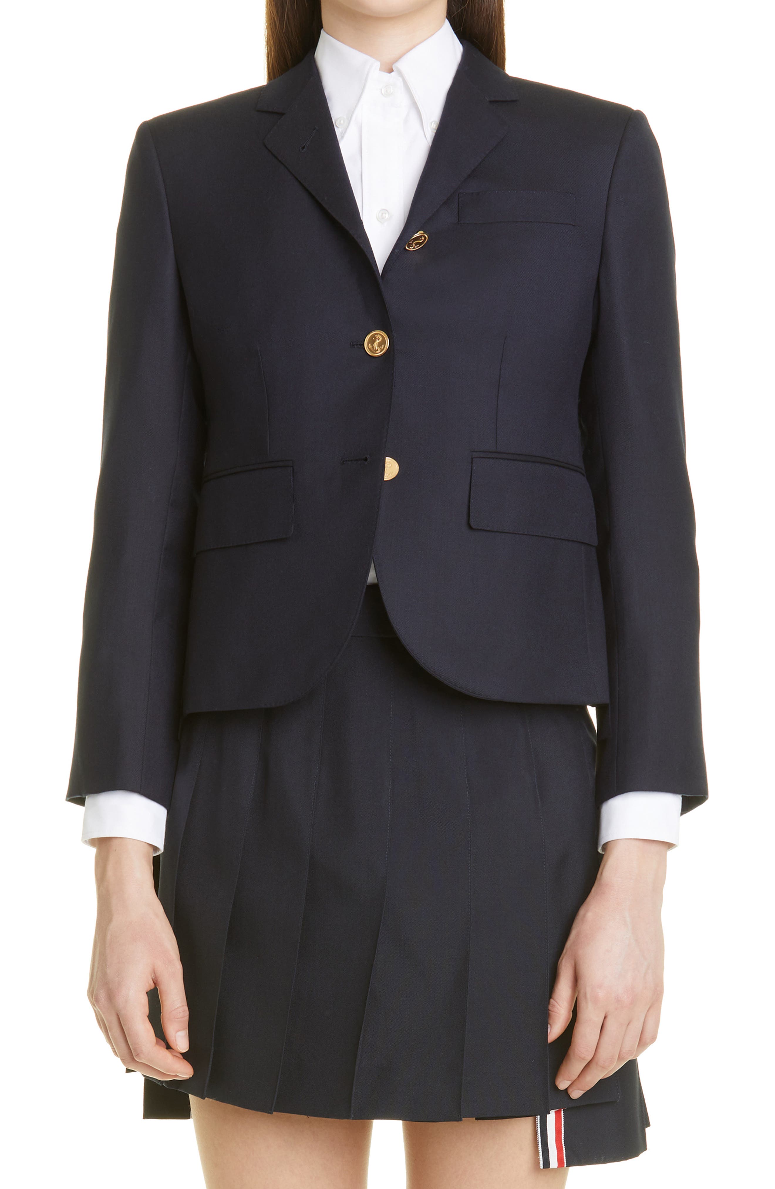 Dress THOM BROWNE Woman color Navy