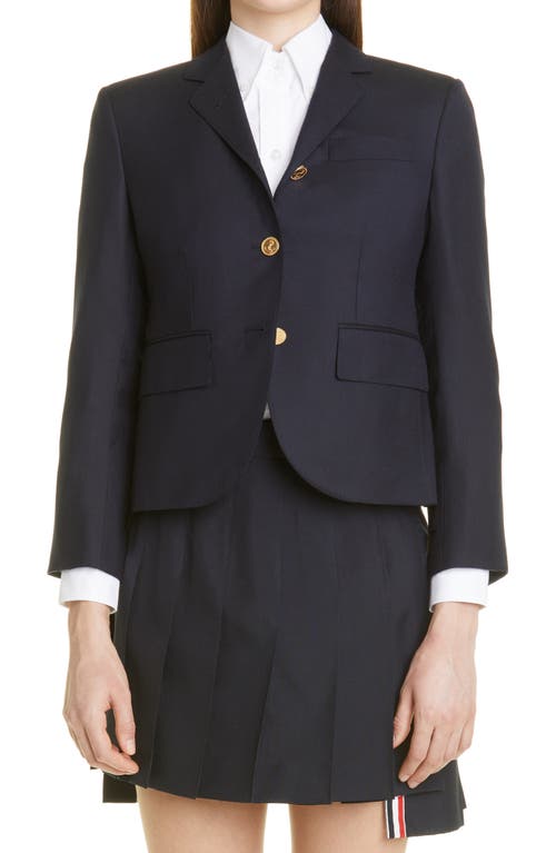 Thom Browne Women's High Armhole Wool Jacket in Navy at Nordstrom, Size 10 Us