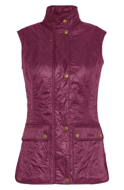 Shop Barbour Wray Fleece Lined Vest In Cabernet/brown