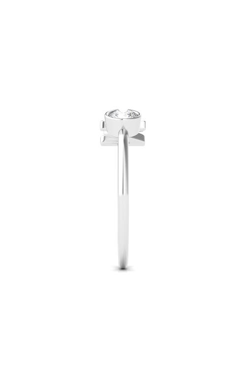 Hautecarat Lab Grown Diamond Letter Ring In 18k White Gold - M