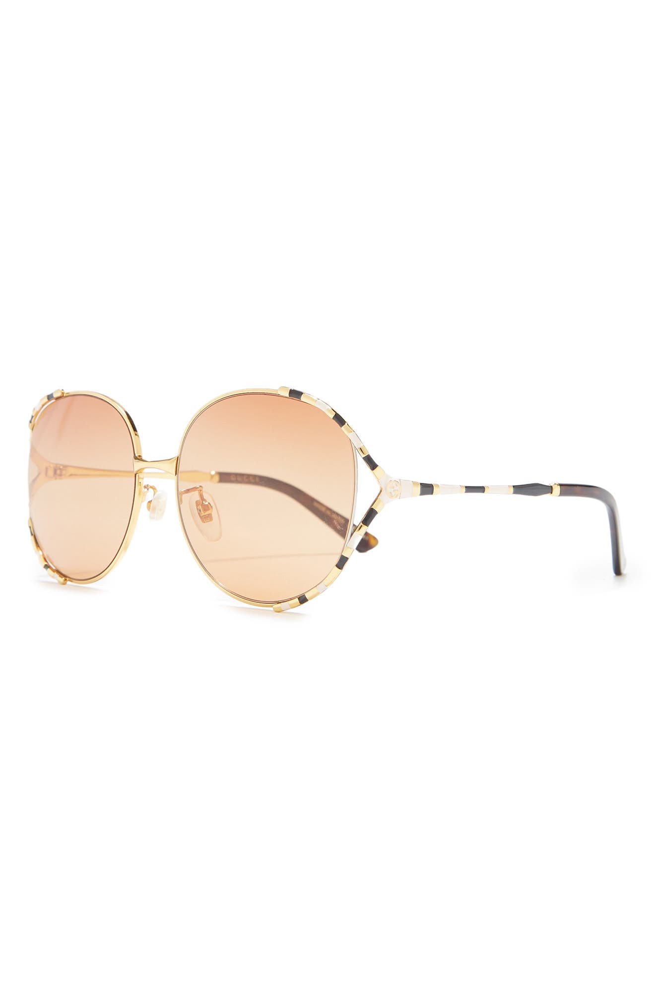 gucci 59mm round sunglasses