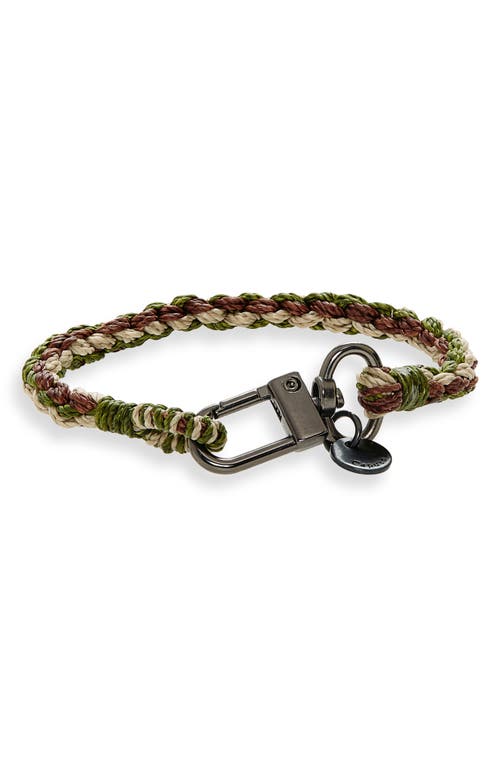 Shop Caputo & Co Hand Braided Bracelet In Camouflage