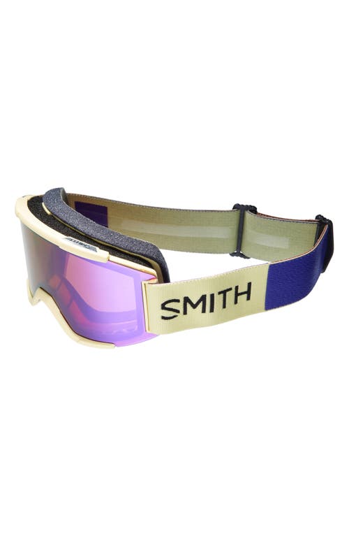 Shop Smith Squad 203mm Chromapop™ Snow Goggles In Brass Colorblock/violet