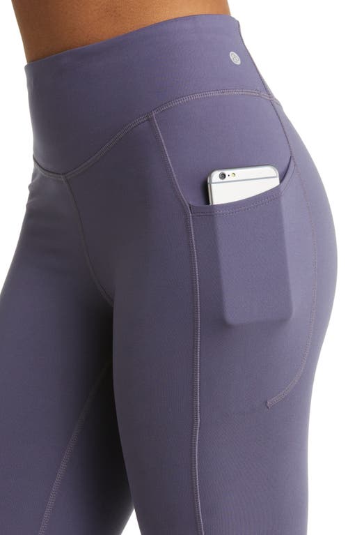 Zella Strength Perfect Pocket High Waist Leggings In Grey Stone