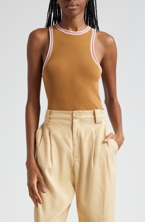 A. L.C. Nelly Contrast Tank in Deep Honey