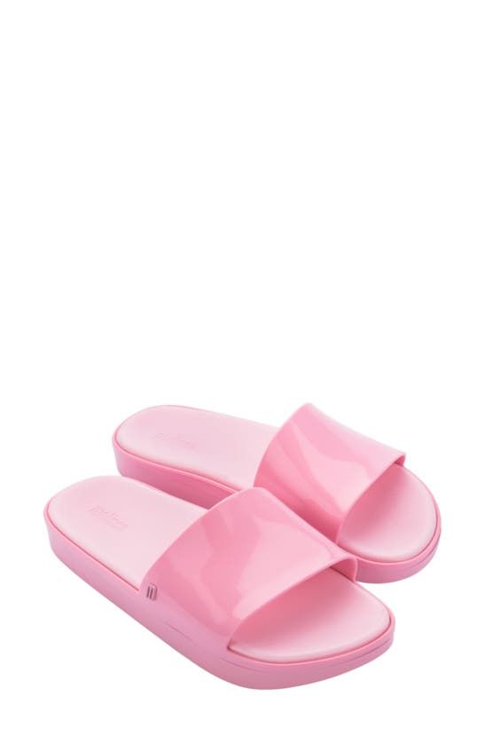 Melissa Beach Slide Sandal In Pink/ Pink