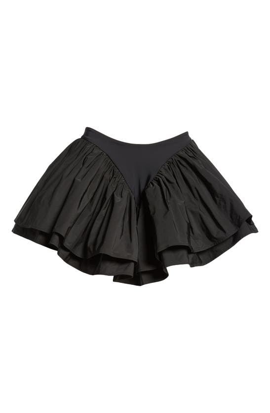 Vaquera Pouf Tiered Miniskirt In Black