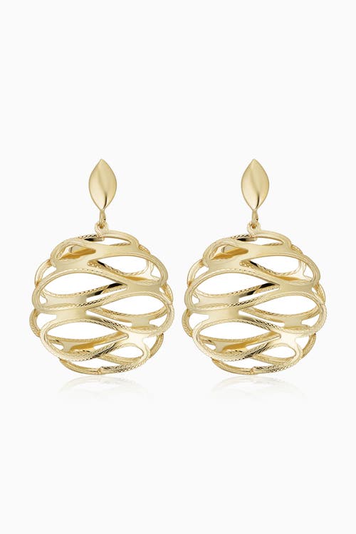 Shop Oradina 14k Yellow Gold Revello Drop Earrings