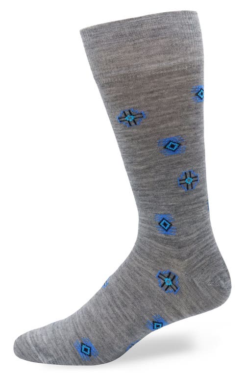 Lorenzo Uomo Men's Merino Wool Blend Socks in Light Grey