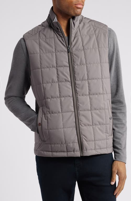 Johnston & Murphy Box Quilt Vest In Gray